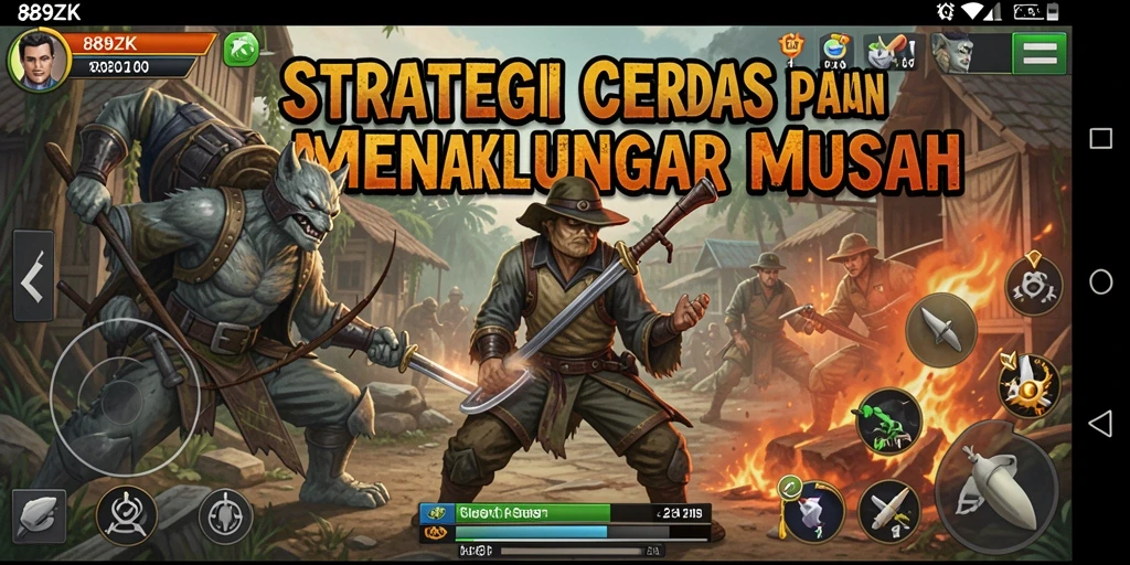 Tampilan menegangkan gameplay strategi 889ZK dengan aksi seru.