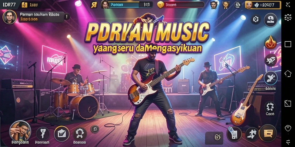 Tampilan gameplay <strong>IDR77</strong> yang menarik dengan berbagai pilihan lagu.
