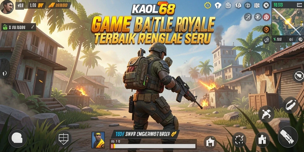 Tampilan gameplay seru di KAOL68 dengan aksi Battle Royale yang mendebarkan.