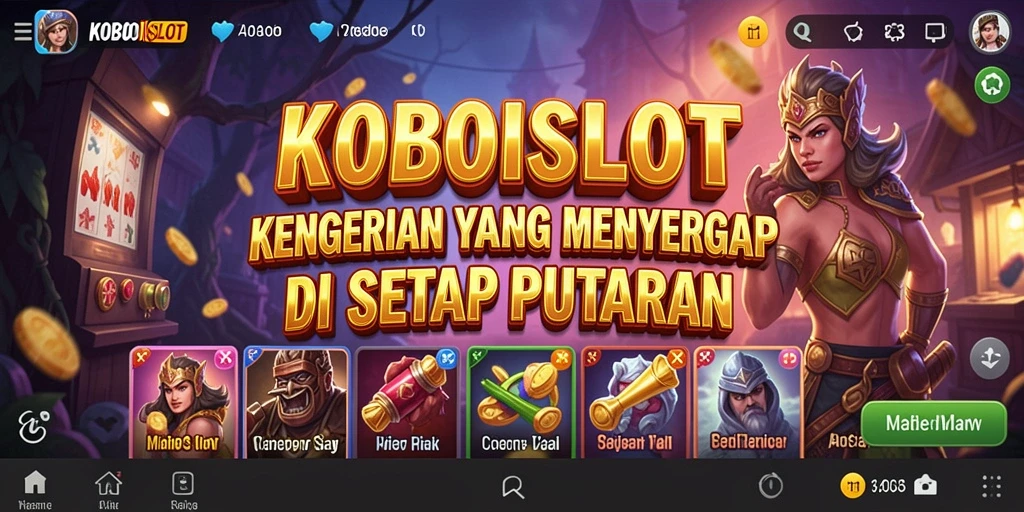 Tampilan mencekam gameplay KOBOISLOT yang menguji keberanian Anda.