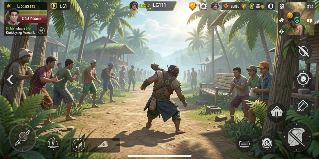 Tampilan gameplay menarik di LG111 dengan karakter dan lingkungan yang hidup.