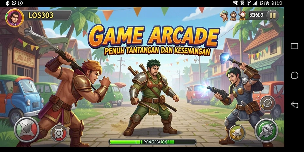 Tampilan gameplay seru dan penuh warna di LOS303.