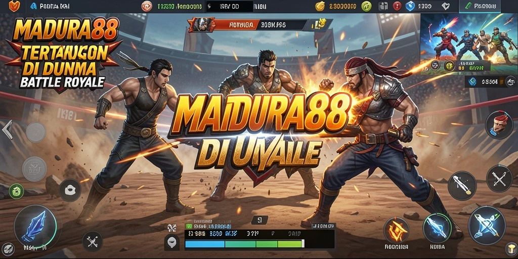 Tampilan gameplay <strong>MADURA88</strong> yang mendebarkan dalam pertempuran Battle Royale.