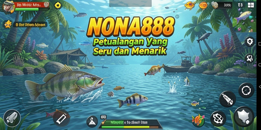 Screenshot yang menunjukkan gameplay memancing yang menarik di NONA88.