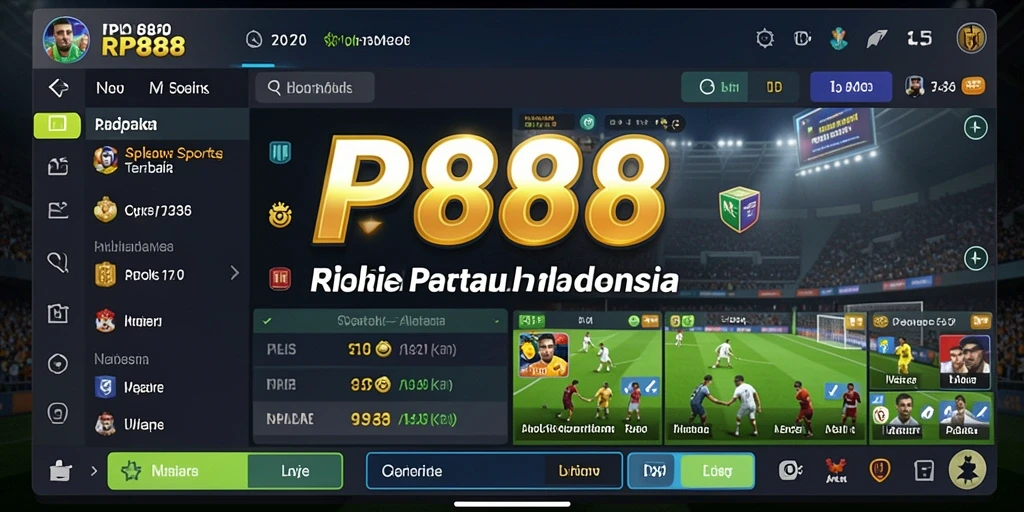 Tampilan gameplay taruhan olahraga di aplikasi RP888 yang menarik.