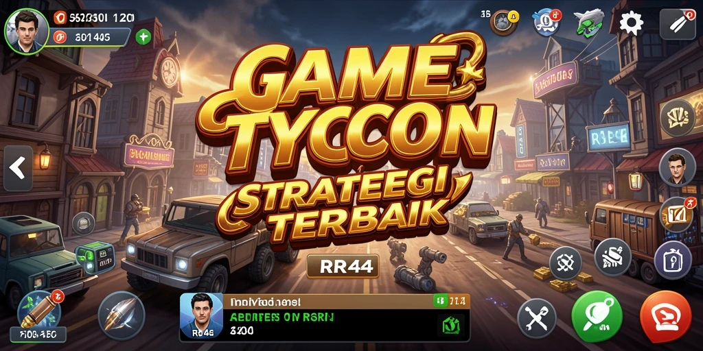 Tampilan gameplay seru dari RR44 dengan elemen Tycoon yang menarik.
