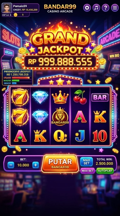 Screenshot tampilan utama aplikasi bandar99 yang user-friendly.